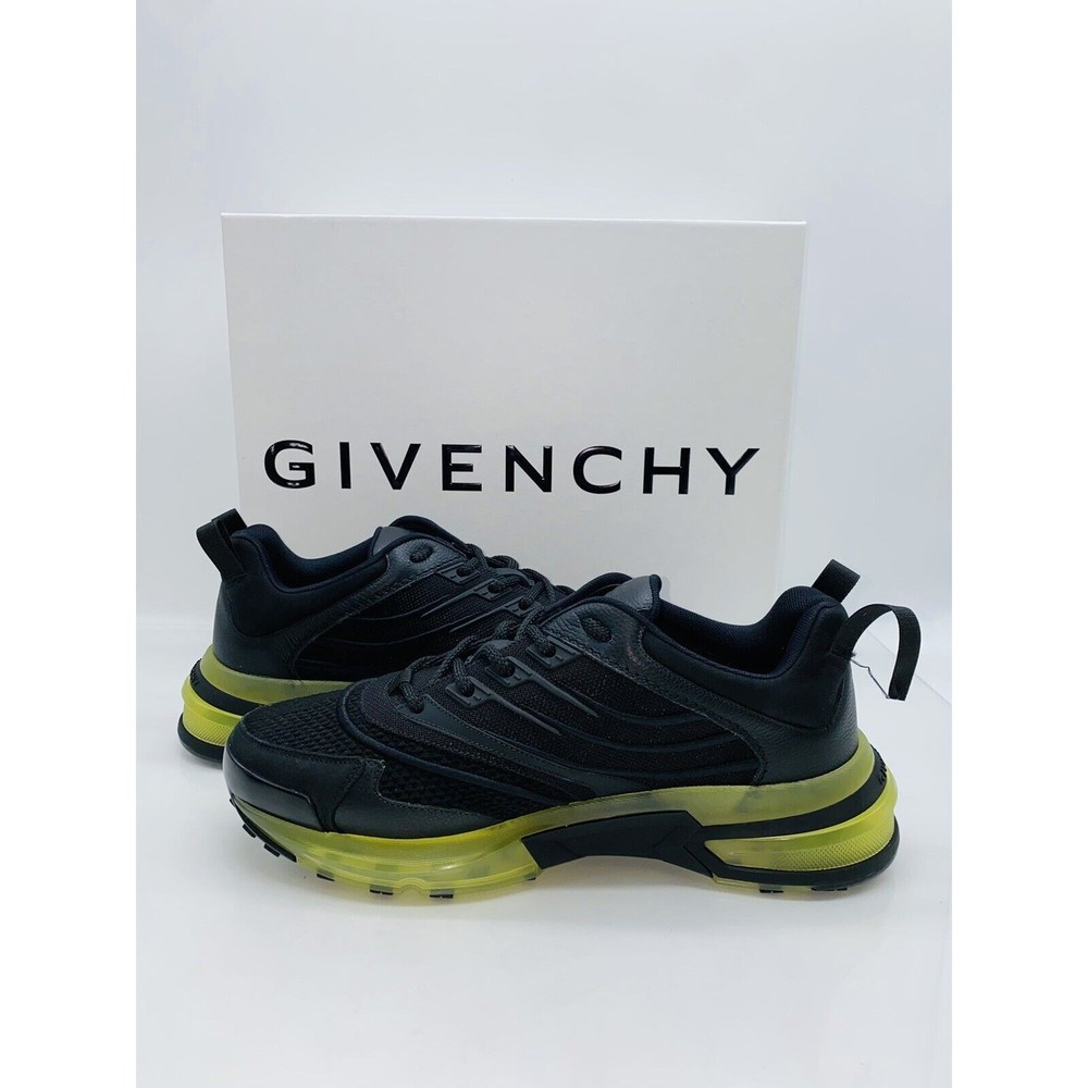GIVENCHY Men's GIV 1 Leather and Mesh Sneakers Black EUR 43.5 / US 10.5 - Picture 8 of 11